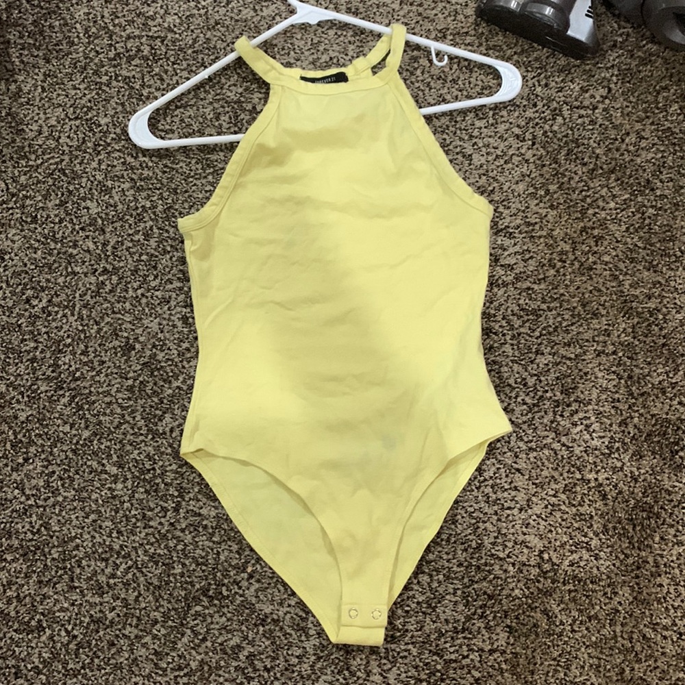 Forever 21 yellow body suit